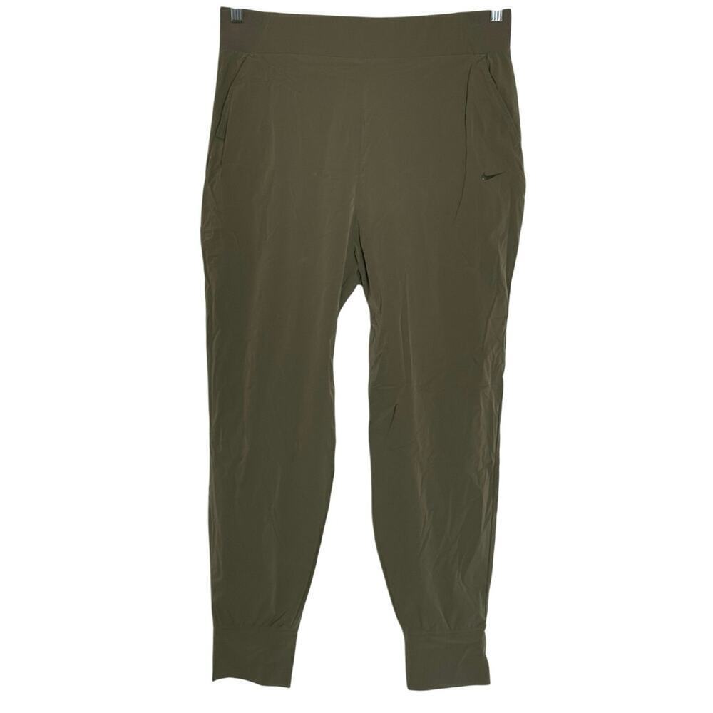 Nike Dri Fit Womens XL Lightweight Nylon Jogger Pants Army Green